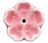 Incensario de aromaterapia realista, soporte de incienso de flores elegante de cerámica pulida para regalos