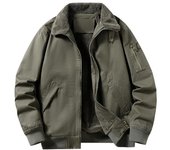 Chaqueta de felpa para hombre, otoño e invierno, de algodón puro, lavada, gruesa, chaqueta de vuelo para exteriores M