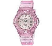 Casio Reloj para mujer POP analógico con correa de resina y esfera plateada de cuarzo translúcido LRW-200HS-4EV 100M plata