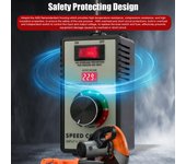 Controlador de velocidad continuo de alta potencia de 4000W, interruptor, controlador de Motor portátil, regulador de voltaje US Plug 15A varios colores