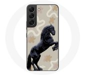 Coque pour Samsung Galaxy S21 FE Frison Noir Race de cheval