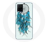 Coque pour Vivo Y21s 2021 / Y21 2021 Attrape Rêve Bleu Fond Blanc