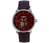 Reloj Zeppelin LZ 120 Bodensee con correa de piel y esfera roja abierta, automático, 81665, para hombre rojo