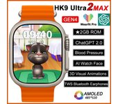 Reloj inteligente HK9 Ultra 2 Max con pantalla Amoled, GEN4, álbum de música local, 2 GB de ROM, ChatGPT, NFC, TWS, para hombres y mujeres, nuevo de 2024
