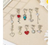 Faux Piercing Cartilage Clip Body Jewelry Fake Belly Rings Belly Button Rings Navel Clip on 2