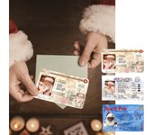 Trineo de Papá Noel en Navidad Permiso de conducir perdido Licencia de Papá Noel Adornos navideños One Size