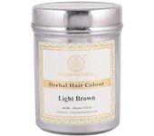 Tinte natural para el cabello Castaño claro (150 gramos), Color de cabello a base de hierbas Marrón claro Khadi Natural 18.90625