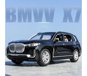 1:Modelo de coche de aleación SUV 32 X7, vehículos de juguete de metal fundido a presión, modelo de coche, colección de luz y sonido de alta simulación, juguetes para niños, regalo 1:32-Size: 16x6.2x4.8cm negro