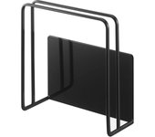 Yamazaki Jitsugyo 5139 Soporte magnético para tabla de cortar, torre negra, almacenamiento flotante, fácil instalación, aprox.. Ancho 13,5 x profundidad 5,5 x alto 14 cm negro