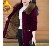 Chaqueta acolchada de longitud media Parker Chaqueta acolchada de terciopelo holgada de invierno para mujer Chaqueta acolchada de plumón de cordero Chaqueta gruesa XXXXXL verde