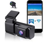 Teléfono móvil de doble lente 2K + 1080P, interconexión Wifi, DVR, grabación doble delantera y trasera, cámara de salpicadero, monitoreo de estacionamiento, grabadora de conducción Single lens negro