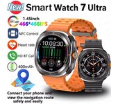 Reloj inteligente 2024 nuevo 7 Ultra para hombre, pantalla AMOLED, multifunción, deportivo, rastreador de actividad física, reloj inteligente para mujer Galaxy Watch 7 Ultra negro