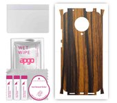 apgo Protective Skin Sticker for the back+sides compatible with Xiaomi Poco F2 Pro, Full Wrap Film, Foil, Vinyl - Pattern Tigerwood