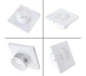 Extractor de humos de entrada, ventilador de conducto mini de 4 W, 3'', 75 mm, 3 velocidades, ajustable, ventilación de escape para baño