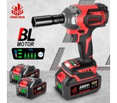 Llave de impacto eléctrica sin escobillas ONEVAN de 21 V, 1200 Nm, DTW500, destornillador eléctrico, herramienta eléctrica para batería Makita 1 Battery-EU