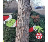 Decoraciones navideñas, valla, adornos, señales de pared de patio de invierno, regalo para el día de Navidad One Size rojo