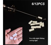 New Night Light  Fishing glow stick Clip fishing rod feeder float hold fluorescent light sticks 6PCS - W305