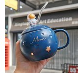 Taza esférica especial diseño de astronauta taza de agua de cerámica taza de café taza de leche taza de desayuno de gran capacidad