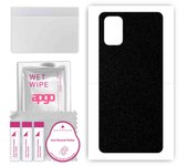 apgo Protective Skin Sticker for the back compatible with Samsung Galaxy M31s, Wrap Film, Foil, Vinyl - Pattern Matte Black