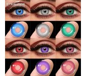 EYESHARE NEBULA Solid Color Contact Lenses for Cosplay Red Lens Pink Lens Cosplay Contacts Yearly Cosmetic Pupils