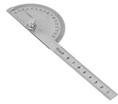 Regla de medición con transportador de ángulos giratorio de 180 grados de acero inoxidable (# 1)