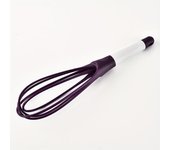 Batidor de huevos manual giratorio de plástico, mezclador de crema para hornear para el hogar, herramientas de cocina, batidor de huevos de mano rojo
