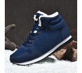 Botas de invierno para hombre, zapatos de moda, botas de nieve, zapatos, zapatillas de invierno, botines para hombre, zapatos descalzos, botas de invierno, calzado negro y azul 48 negro