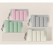 Juego de botellas vacías rellenables portátiles para viajes, envases para champú, gel de ducha, loción y esencias one size gris