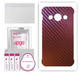 apgo skin sticker film foil vinyl for the BACK compatible with Samsung Galaxy Xcover 3 G389F, scratch-resistant, easy to install - Carbon Chameleon CA