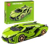 MOULD KING Modelo de coche técnico Sierne Green Car Model Sets Building Blocks MOC Bricks Juguetes educativos para niños Regalo de Navidad verde