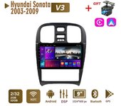 Radio de coche Android 2Din para Hyundai Sonata 2003-2009 Multimedia Carplay unidad principal WIFI navegación estéreo 2 + 32GB 1+16GB