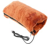 Calentador de manos eléctrico rápido con funda calefactora, portátil, lavable, para fútbol, caza, pesca, camping y golf color rosa