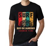 Camiseta vintage para hombre Camiseta gráfica Surf Summer Time Rio DE Janeiro Deep Black XS negro