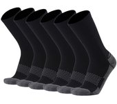 5 pares de calcetines altos de trabajo para hombre con absorción de humedad blanco