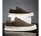 Zapatos de cuero para hombre, zapatos informales con cordones, zapatillas de deporte para hombre, calzado ligero transpirable, cómodos Tenis deportivos masculinos 39