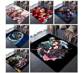 Alfombra impresa en 3D de Demon Slayer Kimetsu, de Devil's Blade Anime, para decoración del hogar, alfombra suave para dormitorio, alfombras para gatear para bebés para sala de estar 40cm by 60cm