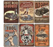 Póster de garaje clásico, letrero de Metal Vintage, servicio de coche, carteles de hojalata, placa Retro, herramienta de garaje, Arte de la pared Decoración de tienda 20x30cm