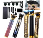 Cortadora de pelo inalámbrica eléctrica impermeable recargable para hombres cortadora de pelo eléctrica afeitadora recargable por USB negro