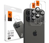 Protector de cámara Spigen Glas.tR EZ Fit Optik para iPhone 14 Pro / Pro Max / 15 Pro / Pro Max / 16 Pro / Pro Max - negro 2 uds.