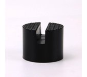 Almohadilla de soporte de goma para gato universal, duradera y resistente al desgaste, adaptador de zócalo de piso con ranuras para marco de coche, almohadilla de goma de elevación, 1 unidad diameter 50mm negro