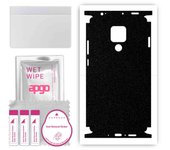 apgo Protective Skin Sticker for the back+sides compatible with Huawei Mate 20 X, Full Wrap Film, Foil, Vinyl - Pattern Matte Black