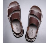 Sandalias de verano para hombre, de cuero, de estilo vintage, de alta calidad, suaves y cómodas, informales, para playa 38