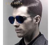 Gafas de sol VEITHDIA de marca de diseñador a la moda Unisex para hombre, gafas de sol polarizadas con espejo Vintage 2708 gris