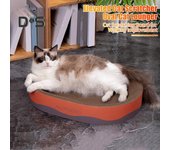 Rascador para gatos ovalado de cartón grande para gatos, con forma de garra, para gatos de interior A