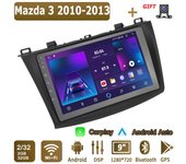 Radio para coche con Android Carplay para Mazda 3 2010-2013, reproductor multimedia, unidad principal, navegación GPS estéreo, Bluetooth, WIFI, 2 + 32 GB 1+16GB