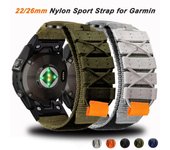 Correa de nailon de ajuste rápido de 22mm y 26mm para Garmin Fenix ​​7 7X 6X Pro/Epix Pro Gen 2 51mm 47mm/Fenix6 5Plus 5XPlus, correa de reloj trenzada 22MM azul