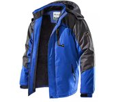 Parkas de invierno para hombre, chaqueta para exteriores, forro polar grueso, cálida, impermeable, cortavientos, chaquetas de esquí, abrigo grueso para escalada, gran oferta L negro