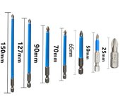 Taladro eléctrico magnético, destornillador antideslizante, cabezal de punta PH2, herramienta de mano cruzada 25mm