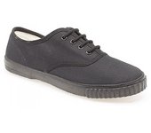 Dek Kids Zapatillas de lona de encaje para niños, unisex, para niños 2 UK negro