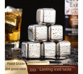 Piedras de whisky de acero inoxidable 304: cubitos de hielo reutilizables de congelación rápida para bebidas